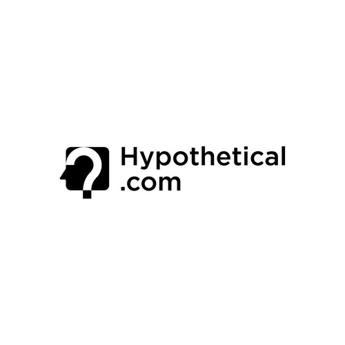 Question mark design with the title 'Negative Space Logo of Human Mind'
