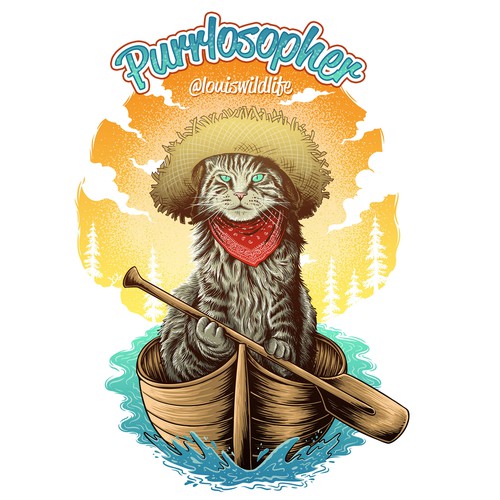 Canoe design with the title 'Purrlosopher'