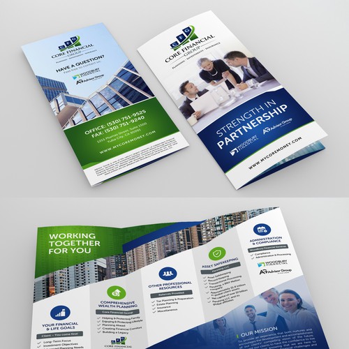 Call to action design with the title 'Who is Core Financial Group'