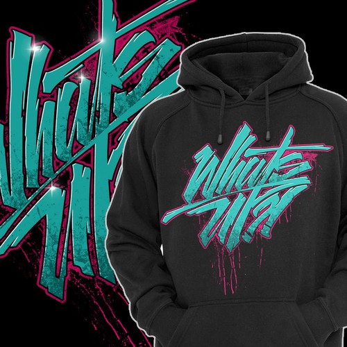 Graffiti design with the title 'whats up'