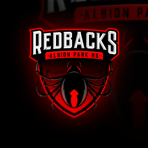 Spider design with the title 'Redbacks sports logo'