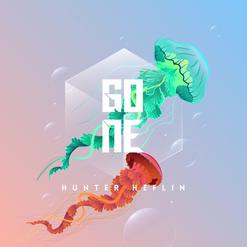 Jellyfish design with the title ''Gone' Album Cover'