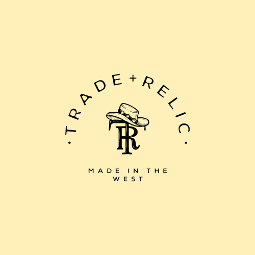 Cowboy hat logo with the title 'Logo for Trade + Relic '