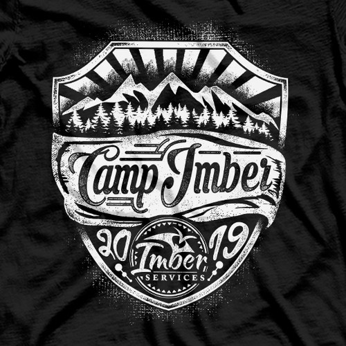 Tree design with the title 'camp imber'
