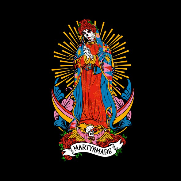 Halloween t-shirt with the title 'Guadalupe Dia de Los'