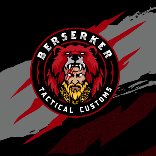 Sports design with the title 'Berserker Tactical Customs Logo'