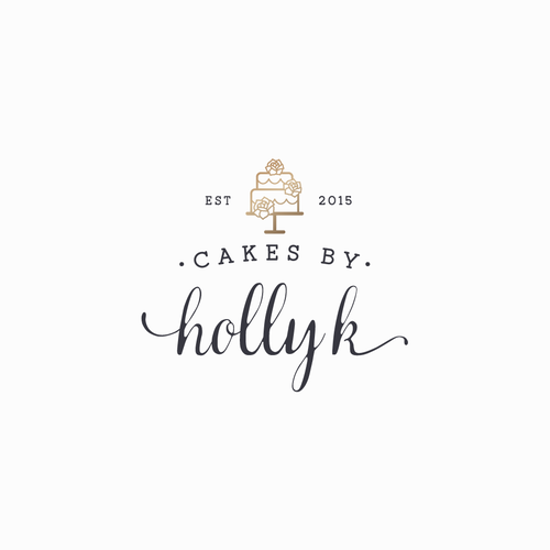 Wedding logo with the title 'Cakes by Holly K'