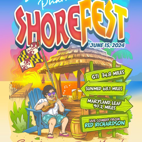 Celebration design with the title 'SHOREFEST'