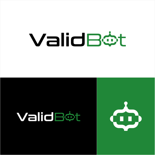 Bot logo with the title 'Robot Head + CurlyBraces'