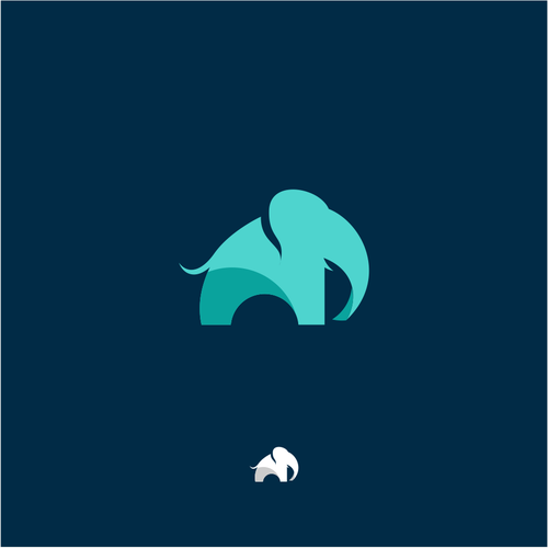 Elephant logo with the title 'cool and innovative logo'