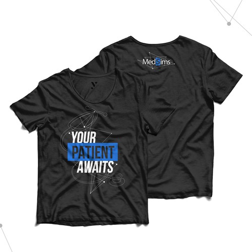 Medical t-shirt with the title 'Design for App MedSims'