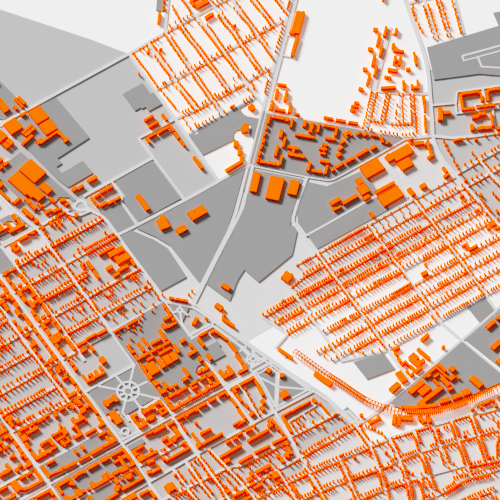 Town artwork with the title '3D map'