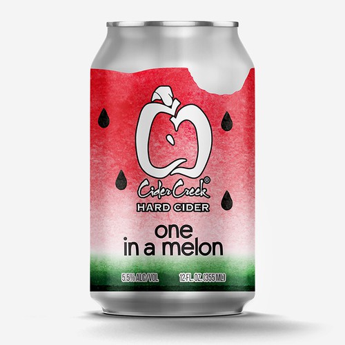 Beer packaging with the title 'One in a Melon (Redesign)'