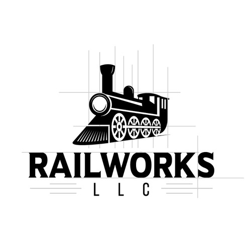 Train logo with the title 'train logo design'