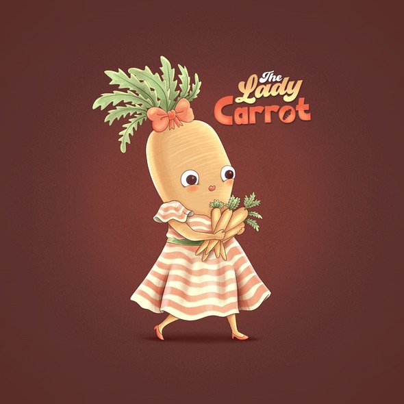 Cartoon brand with the title 'lady carrot'
