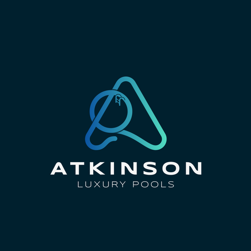 Aqua design with the title 'Atkinson pools'