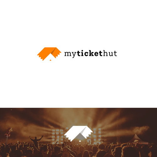 Ticket logo with the title 'Hut ticket logo'