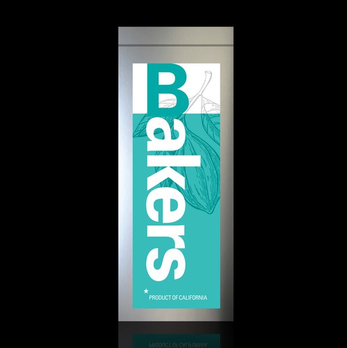 Chocolate label with the title 'Packaging Design Contest Entry'