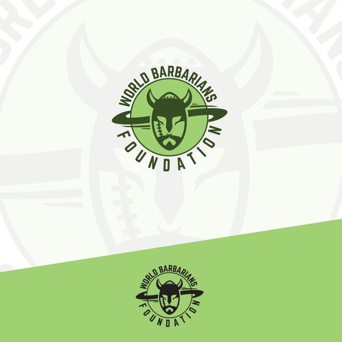 Viking ship logo with the title 'Bold logo for Rugby Foundation'