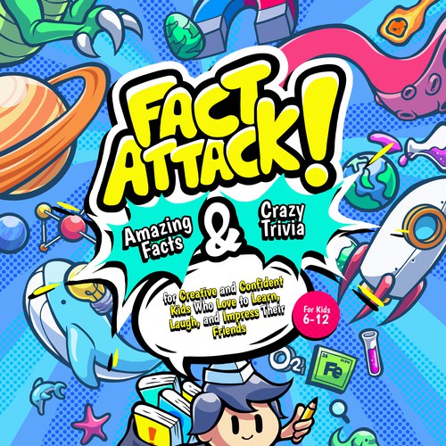 Cartoon book cover with the title 'cover book playful for kids. book by tammi schneider'