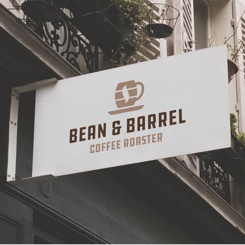 Cafe design with the title 'LOGO DESIGN'