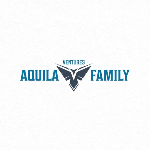 Aqua design with the title 'Aquila Family Logo (proposal)'