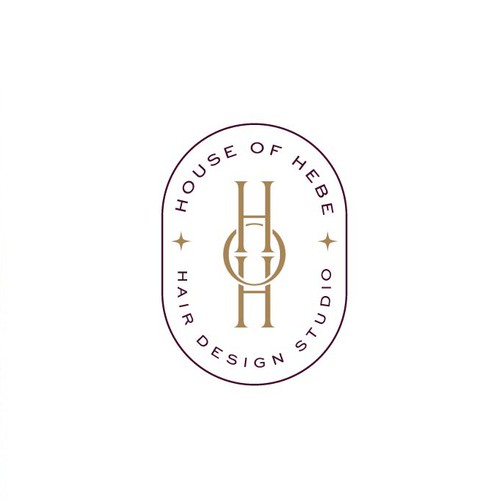Hair salon logo with the title 'House of Hebe'