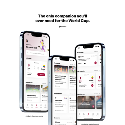 World Cup design with the title 'The only app you'll ever need for the World Cup.'