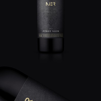 Wine label design for 'Nier', Hungarian wine