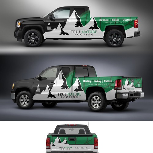 Vinyl wrap design with the title 'Truck wrap for true nature'