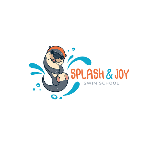 Cute brand with the title 'Playful logo-design for Children swimming center '