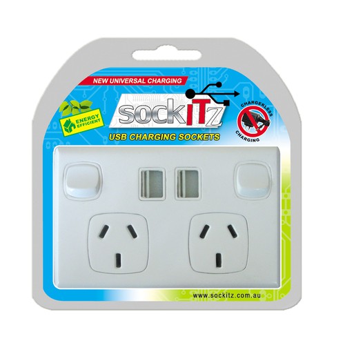 USB design with the title 'Package design for new product'