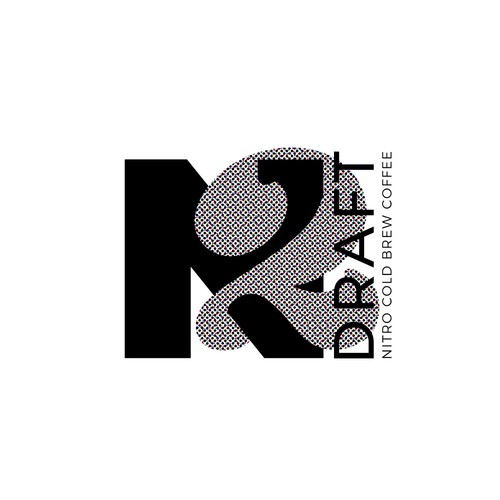 Halftone logo with the title 'Nitro Coffee Logo'