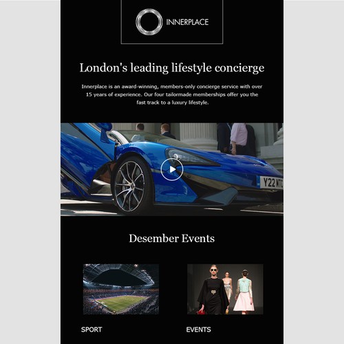 Red and blue design with the title 'InnerPlace Email Design'