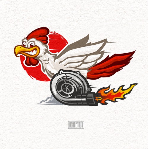 Chicken design with the title 'Boostchicken Logo'