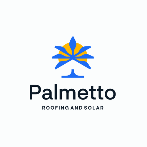 Vacation logo with the title 'Palmetto Roofing and Solar'