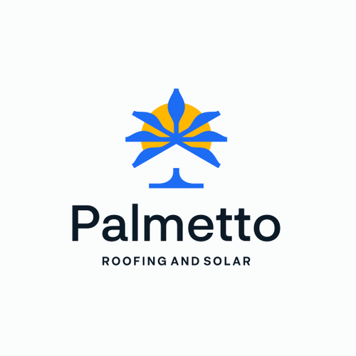 Solar design with the title 'Palmetto Roofing and Solar'
