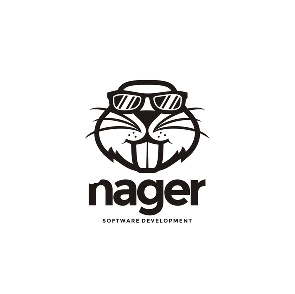 Beaver design with the title 'Logo design for nager software development'