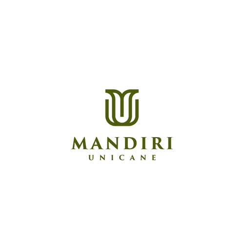 Home furnishing logo with the title 'initials M+U'