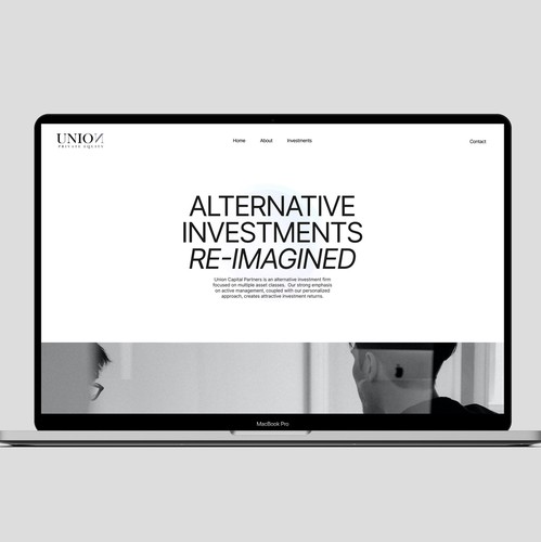 Finance website with the title 'Finance Company Website Design Concept'