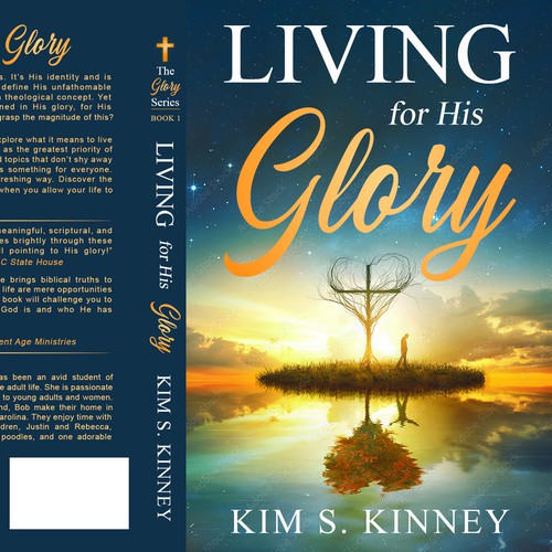 Motivational book cover with the title 'Living for His Glory'