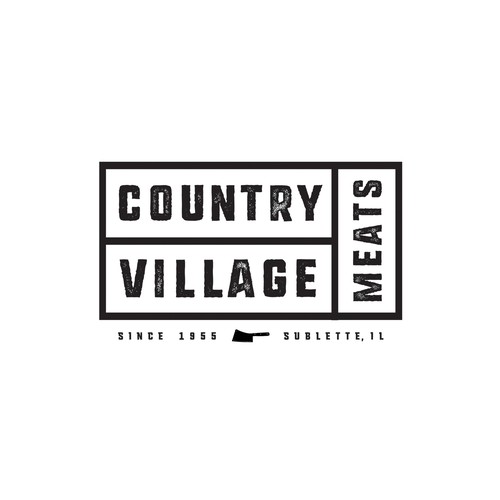 Butcher logo with the title 'Country Village Markets'