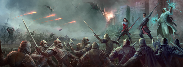 Fantasy illustration with the title 'war artwork'