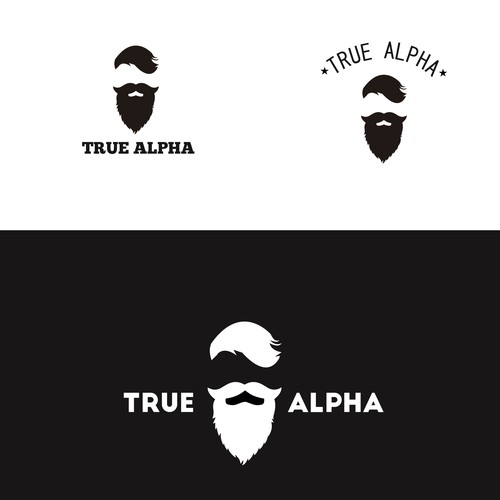 Manly design with the title 'True alpha logo proposal'