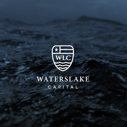 Sea brand with the title 'Waterslake Capital Logo Design'