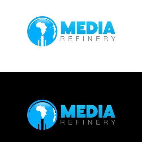 World map logo with the title 'Media Refinery'