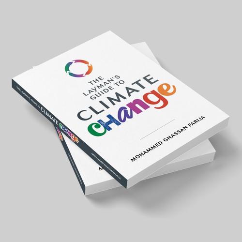 Professional book cover with the title 'Book cover about climate change'