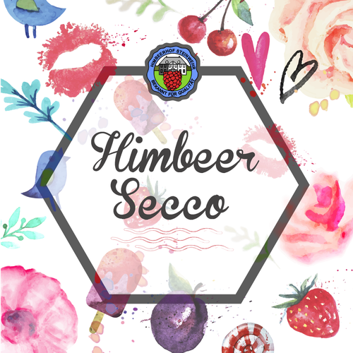 Raspberry design with the title 'Product Label for Handmade fruit Secco..'