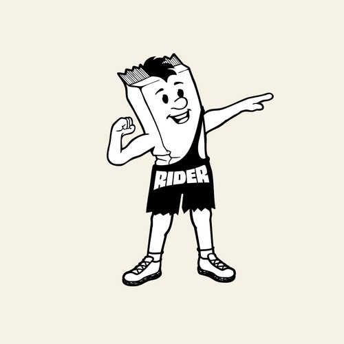 Chocolate bar design with the title 'protein bar mascot'