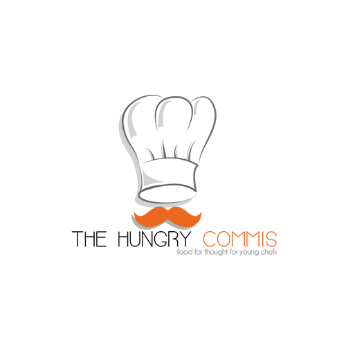 Hungry logo with the title 'Logo for a Website that trains young  chefs.'
